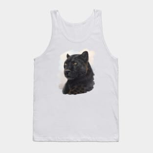 Black Leopard painting Tank Top